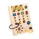 thumbnail image 2 of Tablero de actividades de madera con lámpara LED, tablero sensorial, juguetes educativos de aprendizaje temprano, regalos con interruptor, juguete Estilo A, 2 of 9