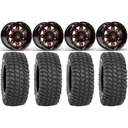 Fuel Lethal Red 15 Wheels 32 XCR350 Tires Polaris RZR XP 1000 / PRO XP / Ranger XP 900/1000