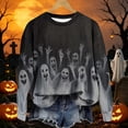 thumbnail image 5 of Halloween Sweatshirts for Women : Spooky Season Ghost Sweatershirt | Spooky Pullover, Pumpkin Outfits,Halloween Clothing, 5 of 6