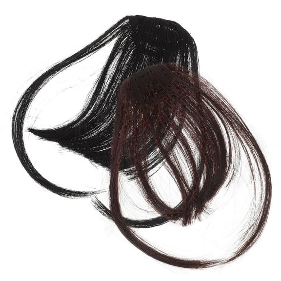Luxshiny 2pcs Hair Extension Clips Side Bang Hair Piece Easy To Use For Women Styling
