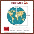 thumbnail image 3 of Daiia World Map With Landmarks Drawing Merry Christmas Tree Skirt , Xmas Large Lace-up Tree Skirt, Santa Snowflakes Rustic Home Decorations New Year Party Farmhouse Decor-36", 3 of 7
