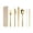 Gold, variant on 7-Piece Korean Stainless Steel Cutlery Set, Portable Outdoor Camping Flatware with Knife, Fork, Spoon, Chopsticks, Straw and Brush, Piano-Baked Lacquer Handles, Includes Compact Storage Bag