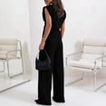 thumbnail image 6 of MSJUHEG Summer Outfits for Women 2 Piece Outfits 2025 Tank Crop Top Wide Leg Pants Set Travel Outfits for Women Two Piece Sets for Women Dressy Beach Vacation Clothes for Women Black 2XL, 6 of 7
