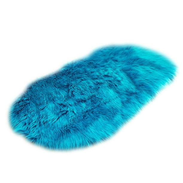 Tapete de Piel Sintética para Sala en Colores Variados Azul oscuro