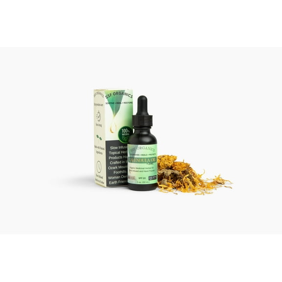 SSF Organics-Calendula Oil Concentrate | Topical Recovery for Damaged Skin. Soothes, Heals, Restores. 1 oz.