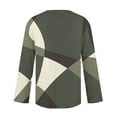 thumbnail image 4 of FAIWAD Long Sleeve Tunic Tops for Womens V Neck Button Down Tops Color Block Slim Lightweight Pullover Tops, 4 of 4