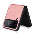 thumbnail image 6 of SaniMore for Samsung Galaxy Z Flip 4 (6.7" 2022) Phone Case, Retro PU Leather + Crossbody Lanyard, Shockproof Anti-fall Slim, Durable Wear-resistant Folding Shell for Galaxy Z Flip 4, Pink, 6 of 8