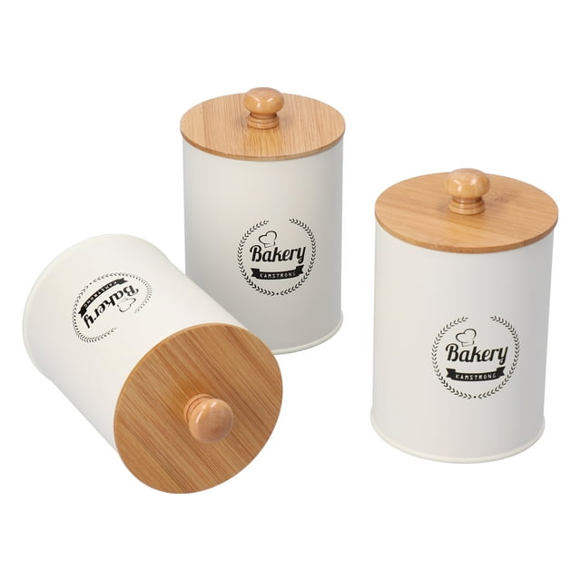 Sugar Jar,3pcs Tea Container Bamboo Tea Container Coffee Container Compact and Lightweight