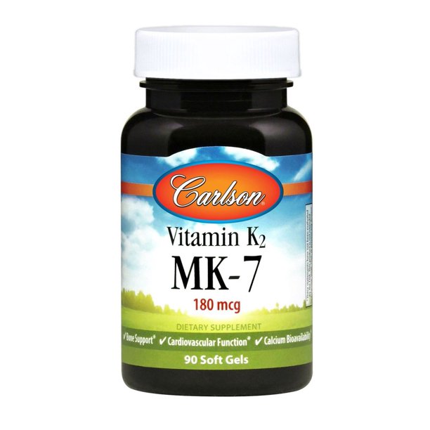 Vitamin K2 as MK7 180 mcg Carlson Laboratories 90 Softgel Walmart