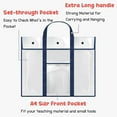 thumbnail image 2 of Sardfxul Art Portfolio Bag Poster Storage Bag Posters Organizer Transparent White Bag for Large Posters Poster Board Painting, 2 of 7