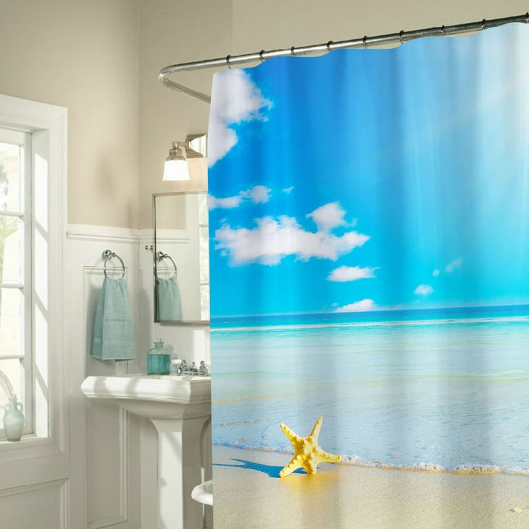Water Resistance Shower Curtains - 180x180cm - Transparent