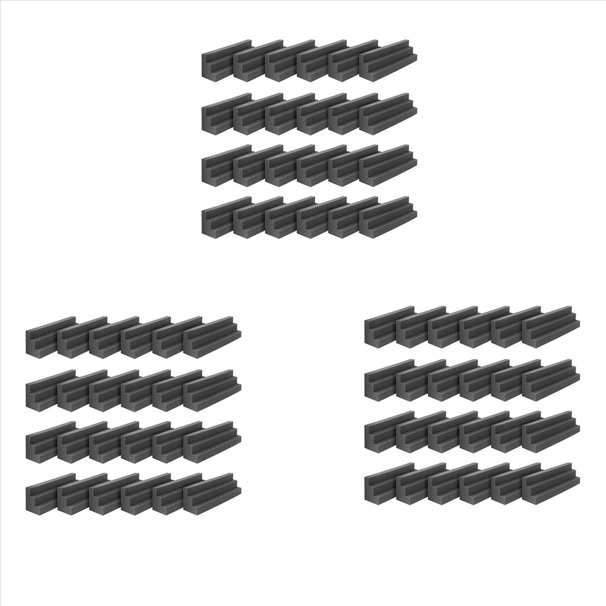 72 Pcs Bass Traps Acoustic Foam Panels Sound Proof Padding,Studio Foam for Corner Soundproofing Foam,Sound Proof Foam