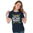 thumbnail image 4 of Let's Do That Hockey Sports Womens Fitted Plus Size Graphic Tee Brisco Brands 2X, 4 of 5