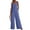 Blue, variant on CheerKidz Women's Summer Fashion Sleeveless Suspender Jumpsuit Summer Solid Pocket Casual Romper for Shopping(Pink,M)