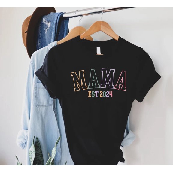 MilkCho Mama Est Shirt,Gift For New Mom,Custom Mom Shirt,Mothers Day Gift,Baby Announcement T-Shirt, Mama Tee, Wife Gift,Mothers Day Shirt