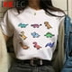 thumbnail image 2 of Linda camiseta de dinosaurio, camiseta con estampado femenino, tumblr 2021, camisetas vintage para parejas, camiseta blanca, ropa para parejas, 2 of 5