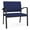 Blue, variant on Newport Reception Waiting Room 18.5" Bariatric Chair / Black Steel / Black