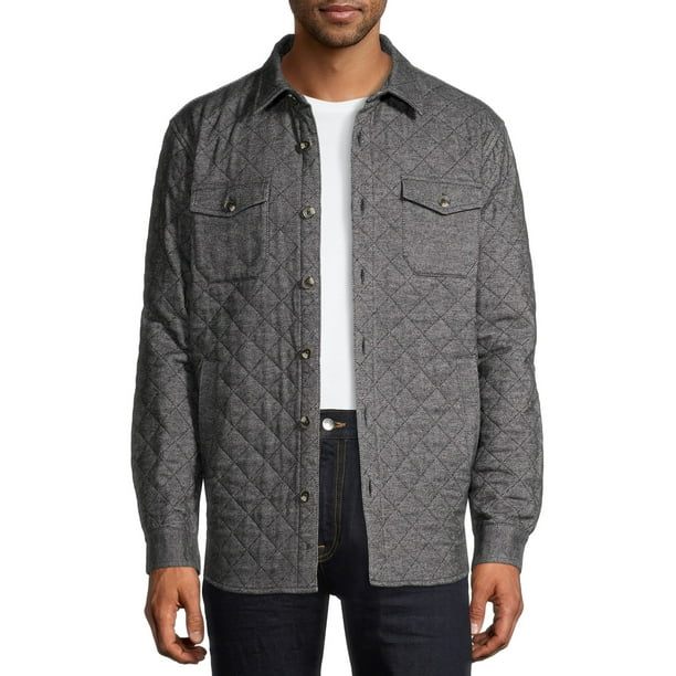 Men's and Big Men's Quilted Shirt Jacket