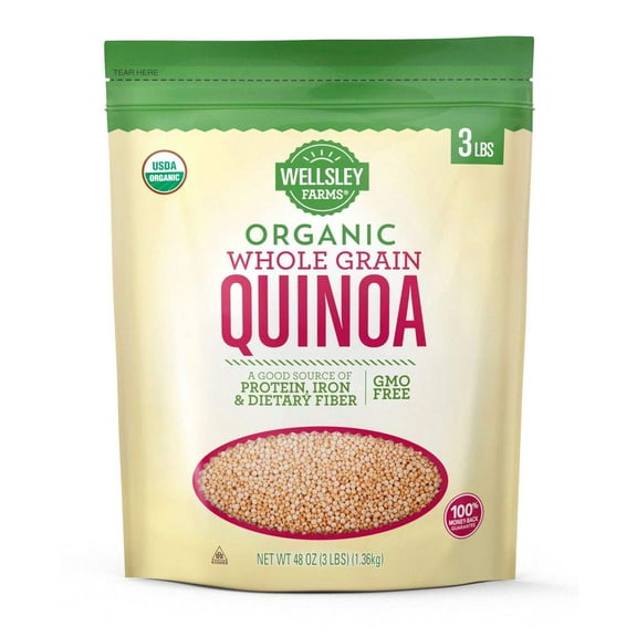 Organic Quinoa 3lb 100% Organic Whole Grain White Quinoa, Kosher, GMO