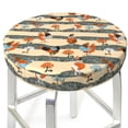 thumbnail image 3 of Disketp Funny Chicken Funda Redonda para Taburete, Funda de Cojín para Silla de Bar Suave y Elástica-13 inch, 3 of 7