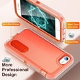 thumbnail image 4 of for iPhone SE Case 2022/2020, iPhone 7/8 Phone Case with Built in Kickstand, Shockproof/Dustproof/Drop Proof Military Grade Protective Cover for iPhone SE/7/8 4.7"(Clear/Orange), 4 of 14