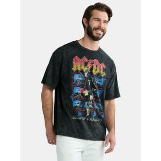 AC/DC Back In Black World Tour Men's & Big Men's Graphic Tee Shirt