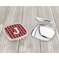 thumbnail image 3 of Letter J Football Cardinal and White Compact Mirror CJ1082-JSCM, 3 of 4