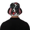 thumbnail image 5 of Honeii Independence Day Collie for Unisex Bucket Hat Waterproof Rain Hat Reversible Shiny Rave Bucket Hat for Concert Festival Boonie Cap, 5 of 6