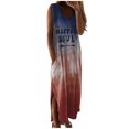 thumbnail image 2 of Sakmal Summer Dresses for Women 2024 Vacation Maxi Shift Dress Gradient Hippie Soul Casual Loose Sleeveless Summer Skirts, 2 of 7