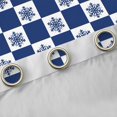 thumbnail image 4 of Feelyou Winter Snowflake Teens Black Out Curtains, Blue Plaid Checkered Curtains Pack of 2 (42x63 Each), Merry Christmas Bedroom Curtains, Blackout Curtains Room Decor, 4 of 6