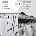 thumbnail image 4 of Black and White Striped Wavy Line Polyester Shower Curtain for Bathroom, Extra Long 84 Inches, Weighted Hem, Waterproof Bath Accessories - Machine Washable, 4 of 6