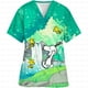 thumbnail image 5 of Blusa de hospital con cuello en V y dibujo animado de Snoopy para mujer, blusa fina de enfermera para mujer, blusa de manga corta, túnica para el cuidado de la salud, 5 of 5