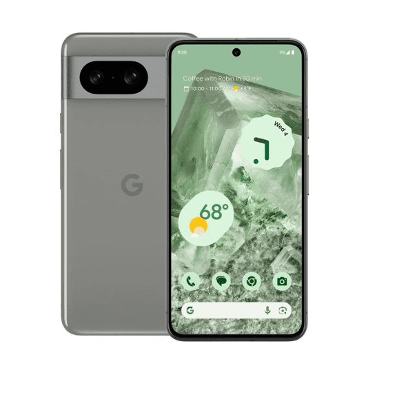Restored Google Pixel 8 128GB 6.3" 5G Fully Unlocked, Hazel (Refurbished)