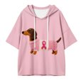 thumbnail image 4 of Cancer Awareness Hoodies Women Hooded Pink Ribbon Sweatshirt | Batwing 3/4 Sleeve, Oversized, Pullover, Cute Pattern, Fall Comfort, We Wear Pink in October, Sweat Shirts, Ladies Sweaters, 4 of 4