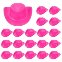 Uxcell Mini Cowboy Hat, Plastic Rose Red Tiny Cowboy Cow Girl Hats for Party Decoration