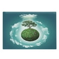 thumbnail image 1 of Tree of Life Cutting Board, Grassy Globe World with Plant Clouds in Air Science Fiction Mother Earth, Decorative Tempered Glass Cutting and Serving Board, Large Size, Green Blue White, by Ambesonne, 1 of 1
