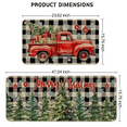 thumbnail image 2 of ZHUYZ Grid Merry Christmas Kitchen Rug Set of 2, Farmhouse Tree Truck Floor Mat, Non Slip Anti Fatigue Kitchen Mats, Cushioned Rug Set for Winter Holiday Decorations, 15.7x23.6+15.7x47 Inch, 2 of 4
