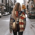 thumbnail image 3 of COEQINE Oversized Women's Hoodies Sweatshirts Long Sleeves Loose Comfy Cozy Pullover American Flag and The Deer Fashion Y2K Lightweight Printing Casual Fall winter Outfits Clothes, XL, 3 of 7