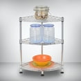 thumbnail image 3 of Kitchen Storage Rack Triangle Chrome Storage Rack Corner Rack, 3 of 6