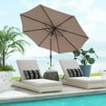 thumbnail image 2 of Costway Outdoor Heavy Duty Market Umbrella with Tilt Mechanism Crank Handle 8 Sturdy Ribs Tan, 2 of 10