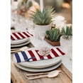 thumbnail image 5 of Anchor Red Cloth Napkins Set of 4 Reusable Dinner Napkins, Modern Navy Blue White Striped Nautical Cocktail Napkin Washable Table Napkins for Wedding/Holiday Party/Baby Shower 20"x20", 5 of 7