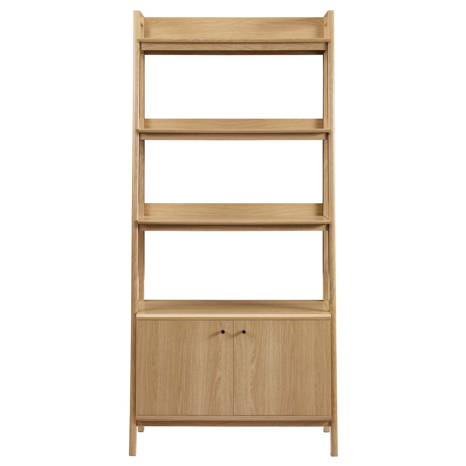 Modway Bixby 32.5" Particleboard and MDF Wood Bookshelf in Oak