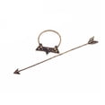 thumbnail image 3 of Triángulo Victoriano Bronce Triángulo Aro Flecha Updo Francés Pin Clip de cabellero Palo, 3 of 7