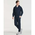 thumbnail image 5 of Real Essentials 3 Pack: Men's Fleece Elastic Bottom Jogger Sweatpants with Pockets (Available In Big & Tall), 5 of 7