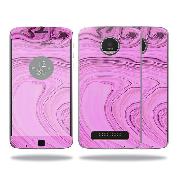 MightySkins MOMZPL-Pink Thai Marble Skin for Motorola Moto Z Play Sticker Wrap Cover Sticker - Pink Thai Marble