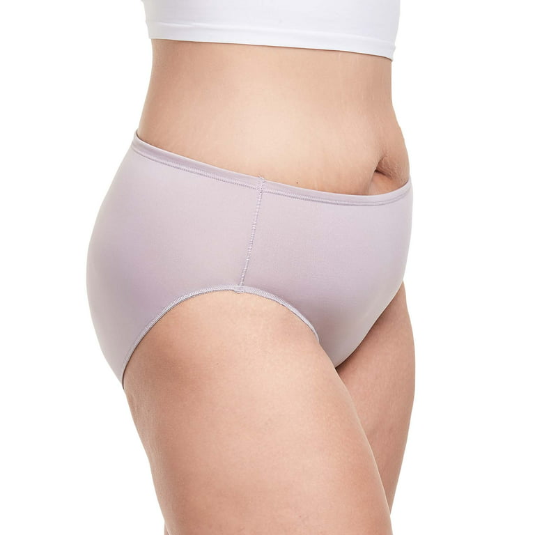 Hanes Women's Microfiber Hipster Underwear, Moisture-Wicking, 10-Pack