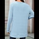 thumbnail image 5 of Camiseta Holgada de Larga con Cuello Redondo y Estampado Geométrico de Jacquard para Mujer, Ropa de Invierno 2025 Azul XXL, 5 of 10
