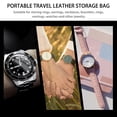 thumbnail image 2 of FRCOLOR Watch Pouch Watch Storage Pouch Two-slots Watch Containers Portable Watch Organizers,7.09"X3.35"X2.36", 2 of 4