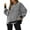 Black, variant on Women's Fall Oversized Sweatshirt Casual Waffle Knit Long Sleeve Crewneck Split Pullover Tunic Tops