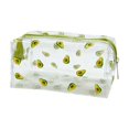 thumbnail image 1 of Bolsa de maquillaje transparente, bolsa de almacenamiento impermeable para lavado, Smiley Summer Love Peach Cat Charlie, 1 of 3